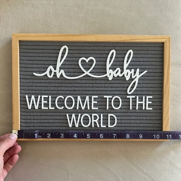Hobby Lobby Gray and White Welcome Letter Board - Picture 2 of 4